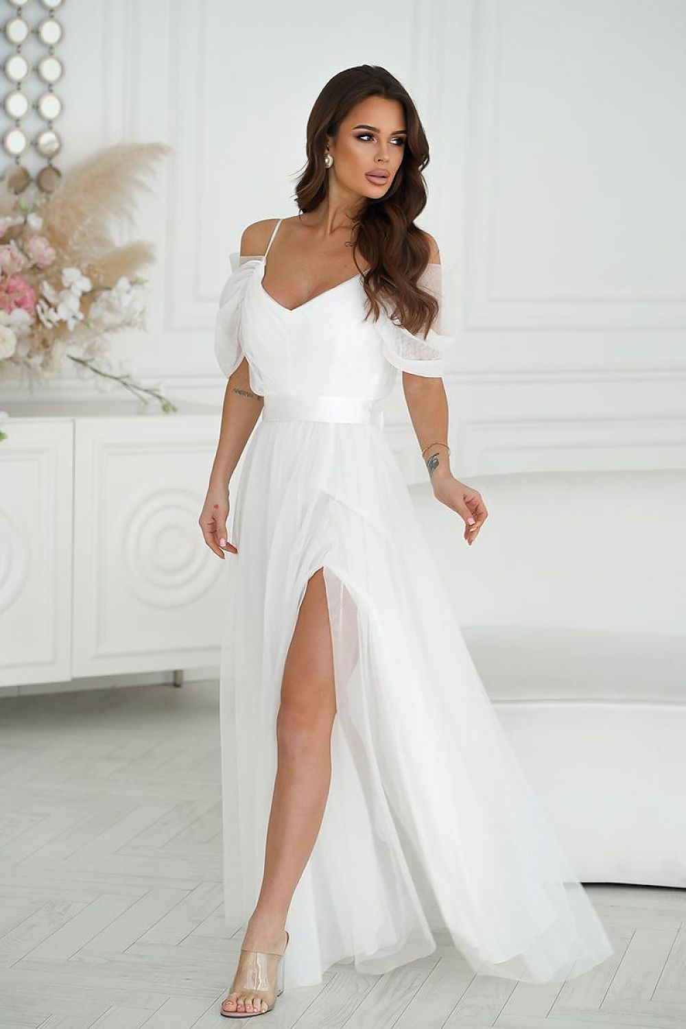 Robe longue model 196092 Bicotone