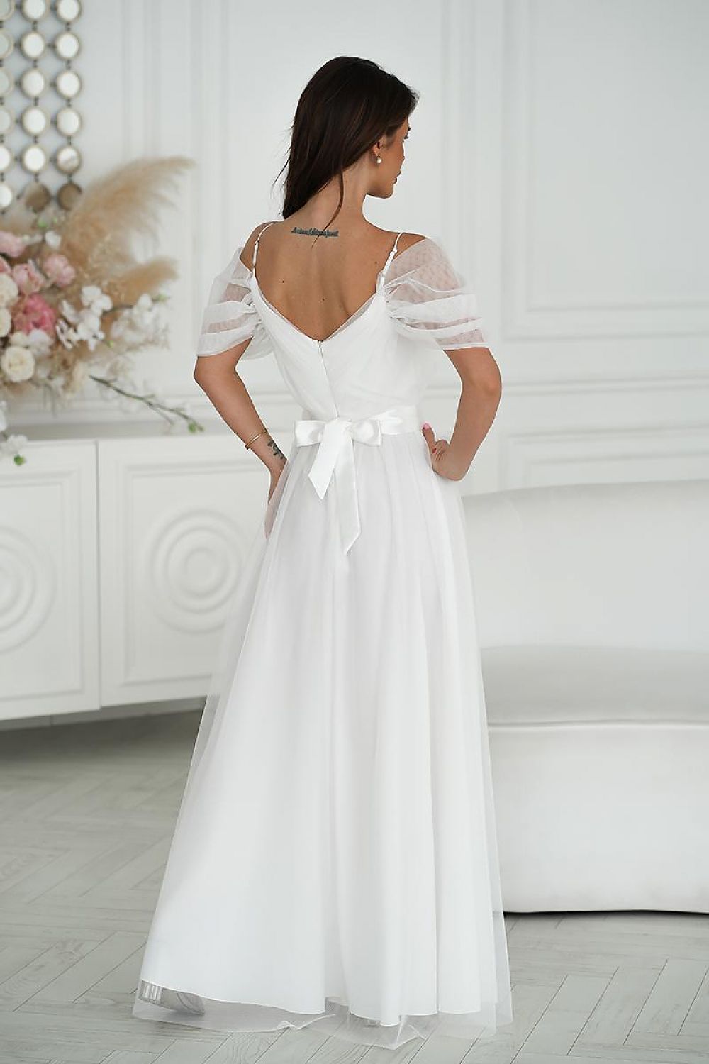 Robe longue model 196092 Bicotone