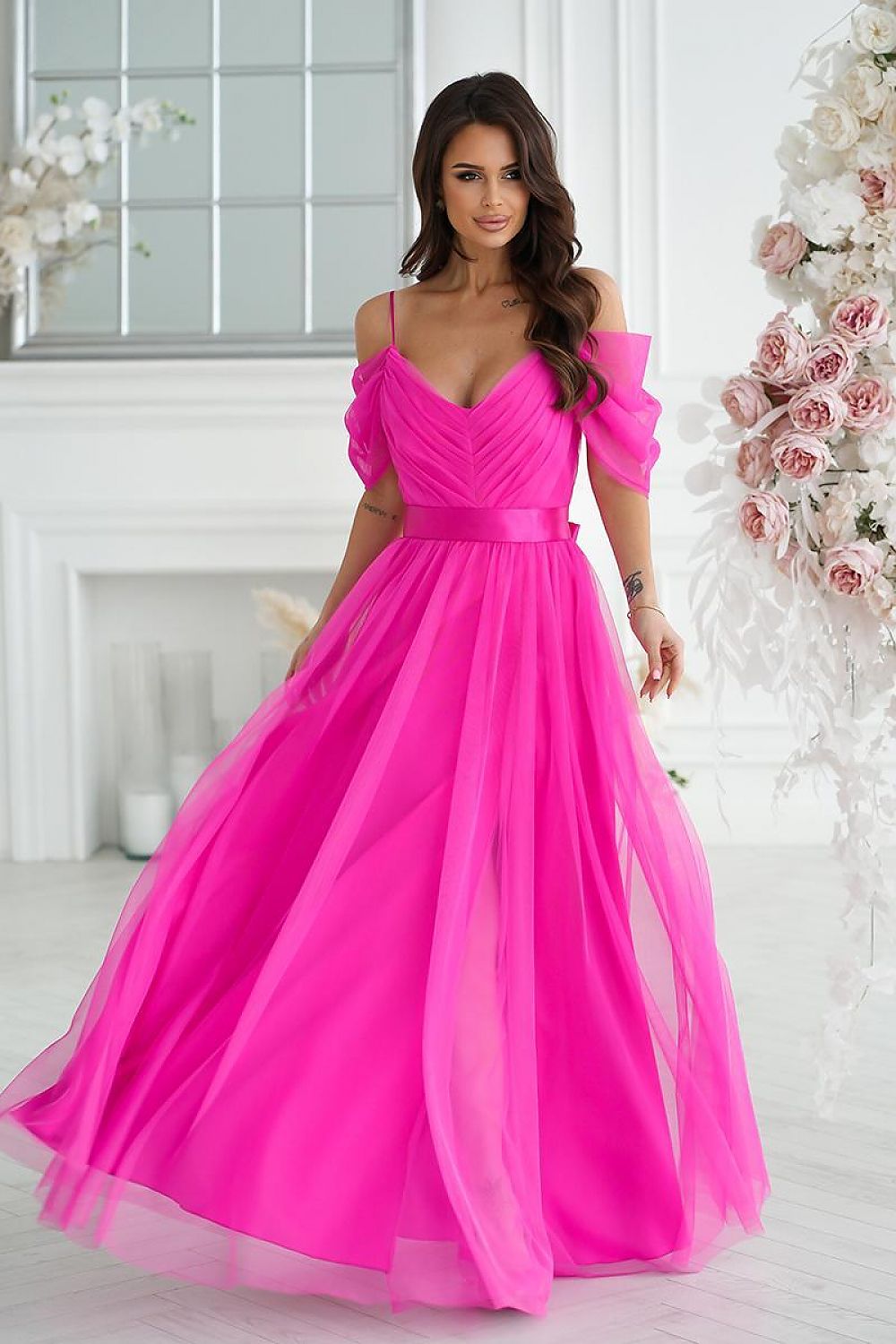 Robe longue model 196094 Bicotone