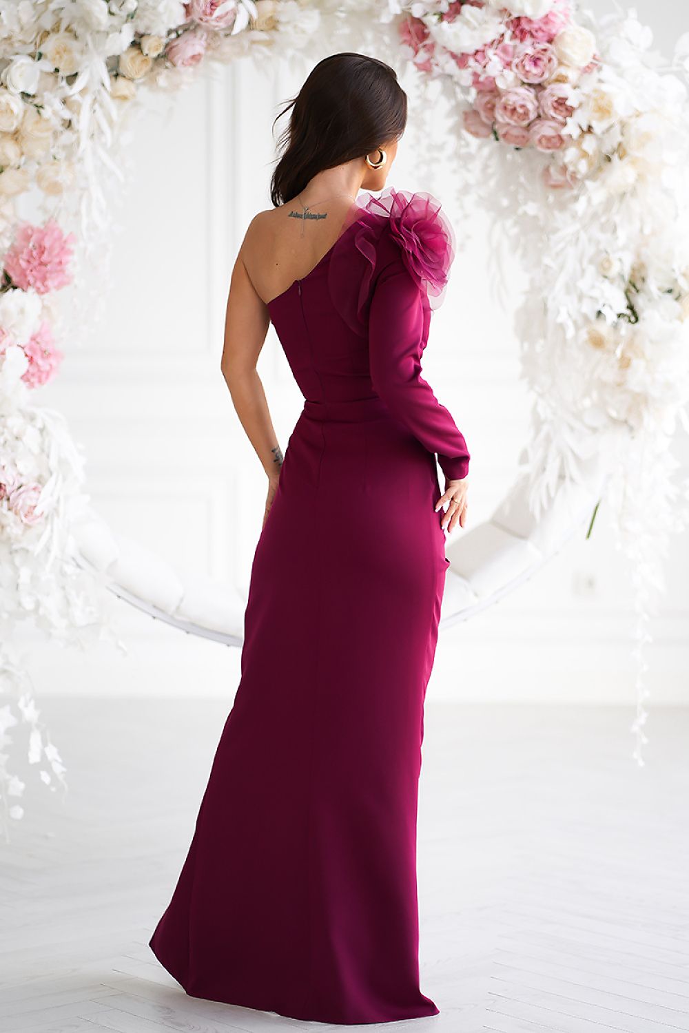 Robe longue model 203646 Bicotone