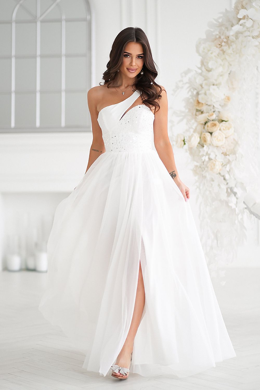 Robe longue model 208532 Bicotone