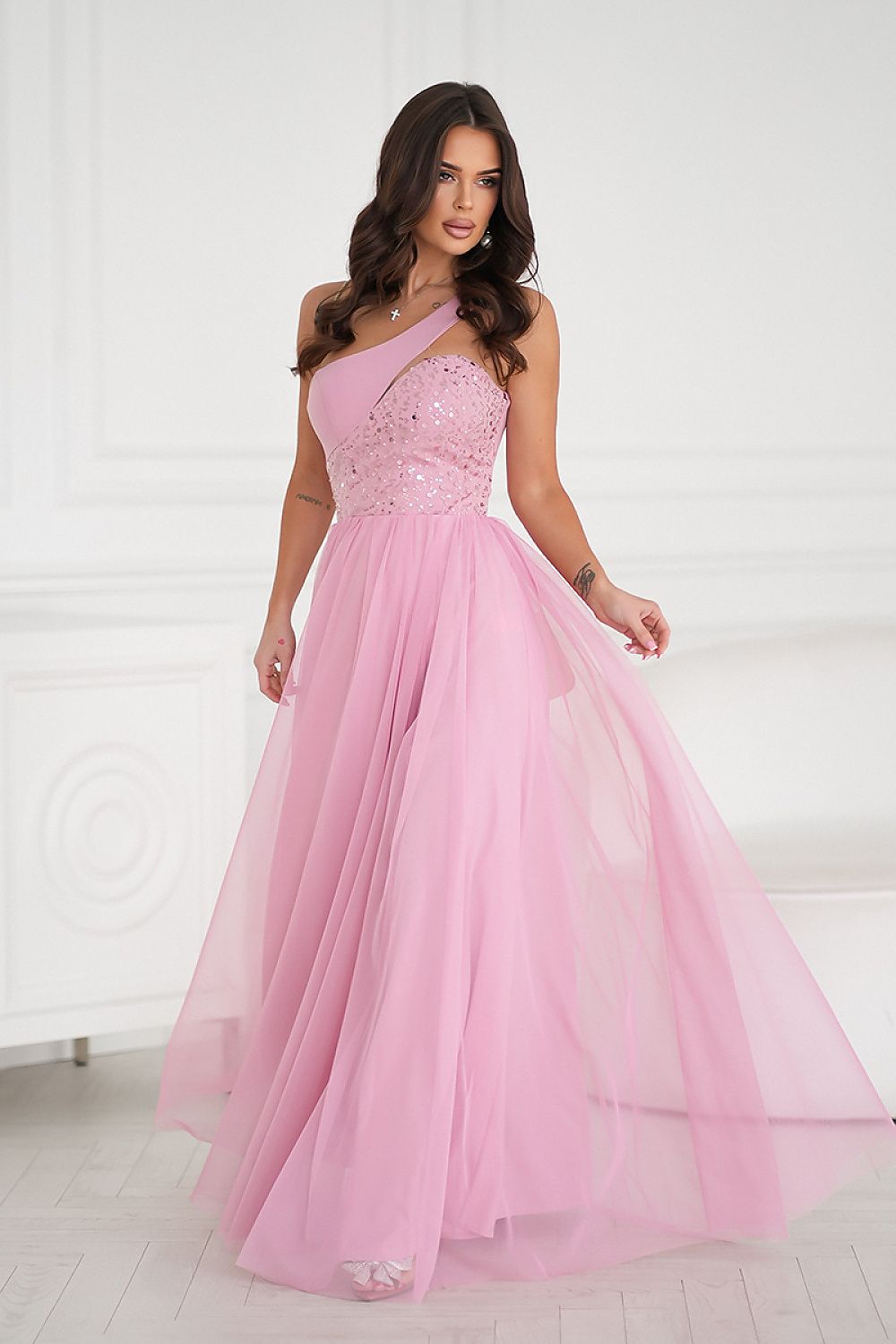 Robe longue model 208534 Bicotone