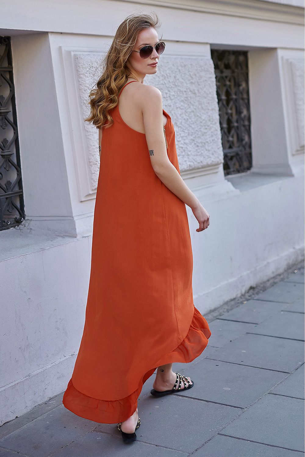 Robe de jour model 145599 Makadamia