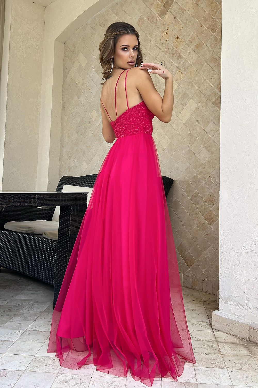  Robe longue model 188224 Bicotone 
