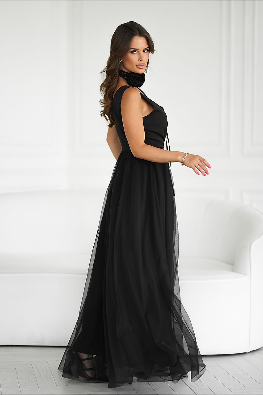  Robe longue model 199332 Bicotone 